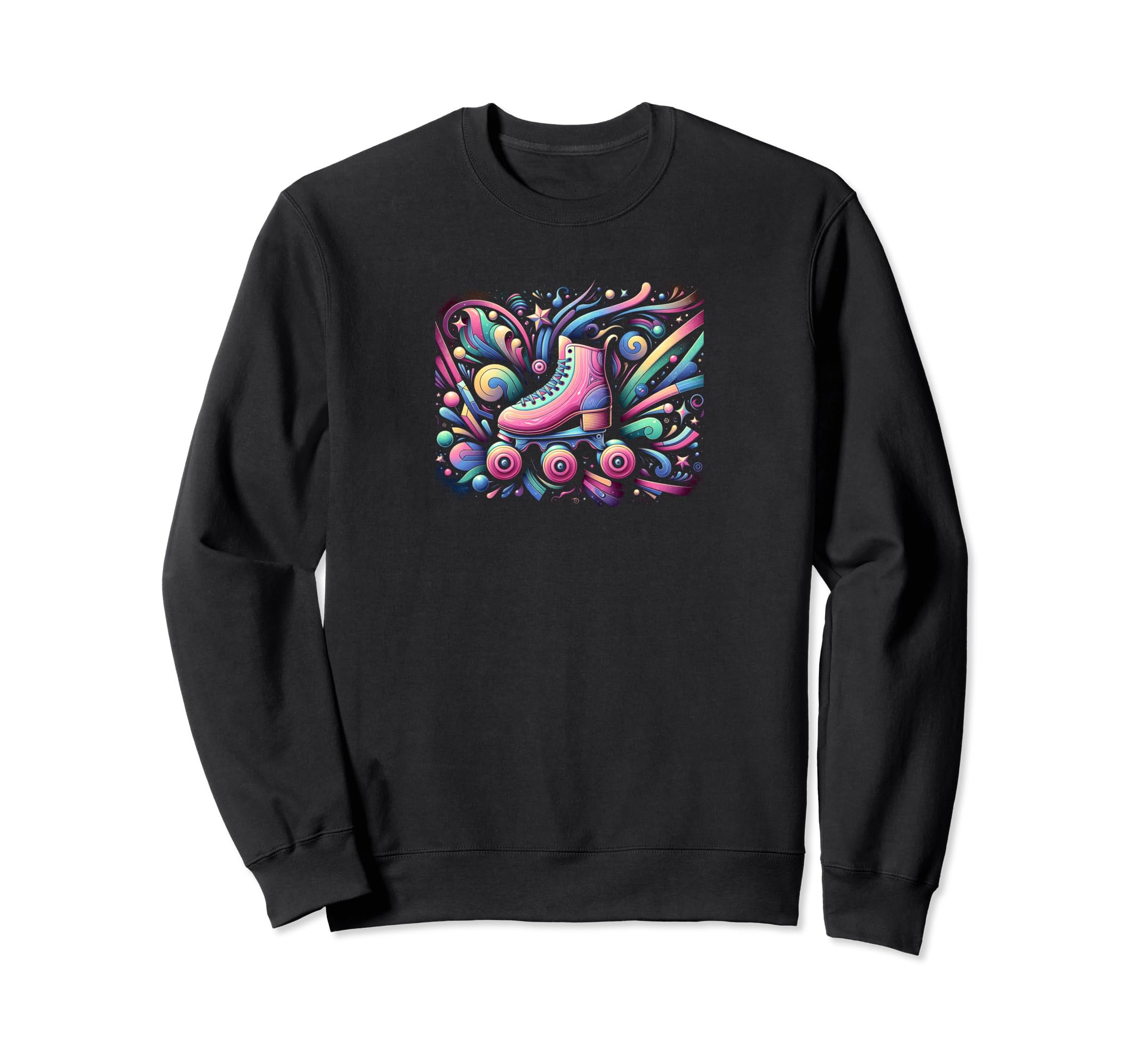 Colorful Roller Skate Fantasy Sweatshirt - Trendy Graphic for Adults - T-Shirt, Sweatshirt, Hoodie