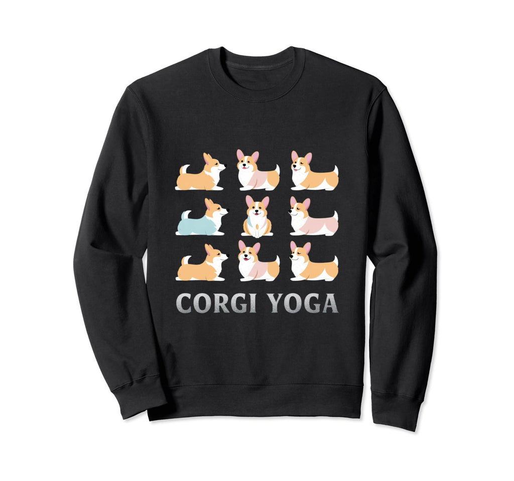 Corgi Yoga Meditation Workout Exercise Sweatshirt - Novelty Apparel Unisex - T-Shirt, Sweatshirt, Hoodie