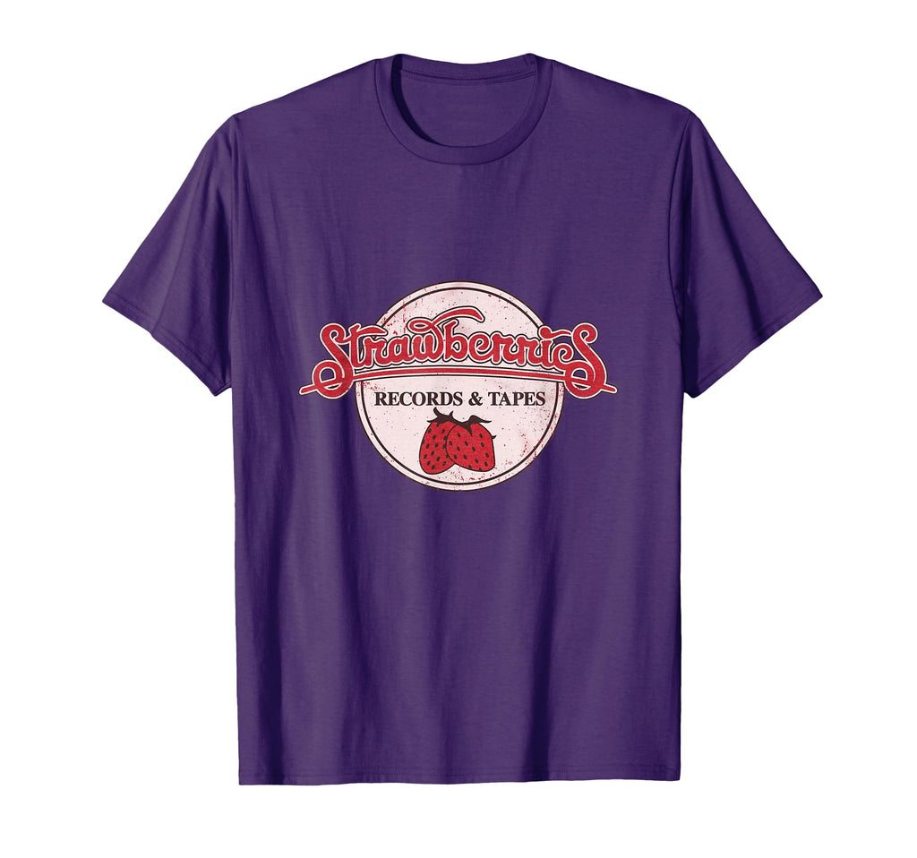 Strawberries Records Tapes Defunct T-Shirt - Trendy Graphic Men Women - T-Shirt, Sweatshirt, Hoodie