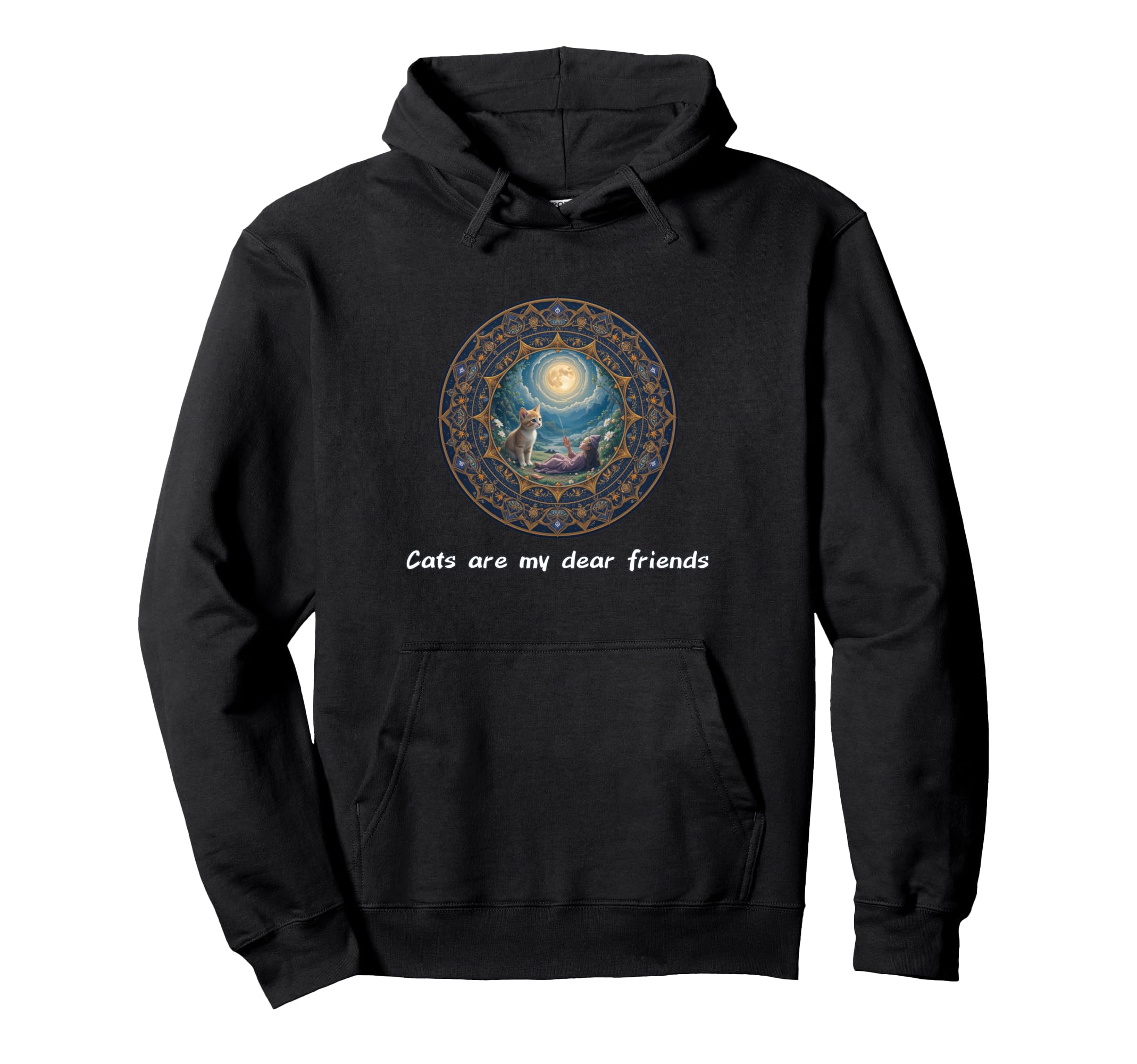 Cats Are My Best Friends Sacred Animals Hoodie - Trendy Graphic Unisex - T-Shirt, Sweatshirt, Hoodie