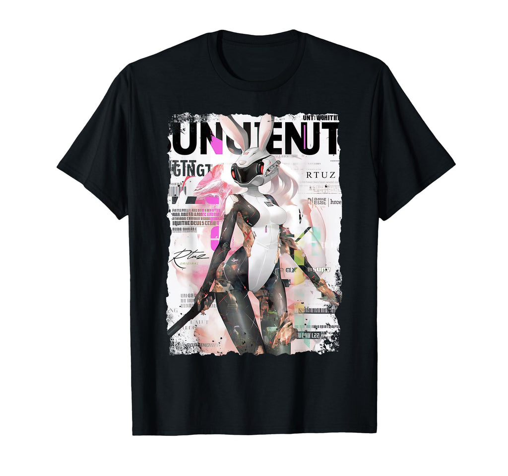 Magazine Cover Bunny Collage Sexy Model T-Shirt - Trendy Graphic Men Women - T-Shirt, Sweatshirt, Hoodie