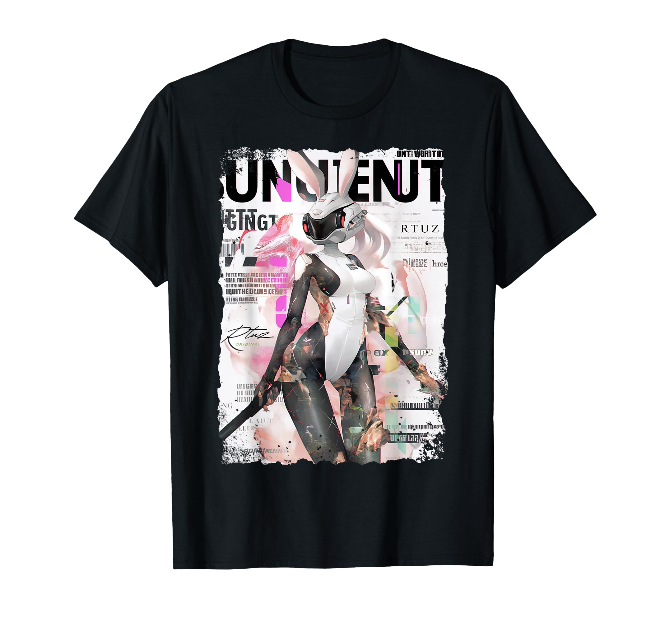Magazine Cover Bunny Collage Sexy T-Shirt - Streetwear Style Men Women - T-Shirt, Sweatshirt, Hoodie