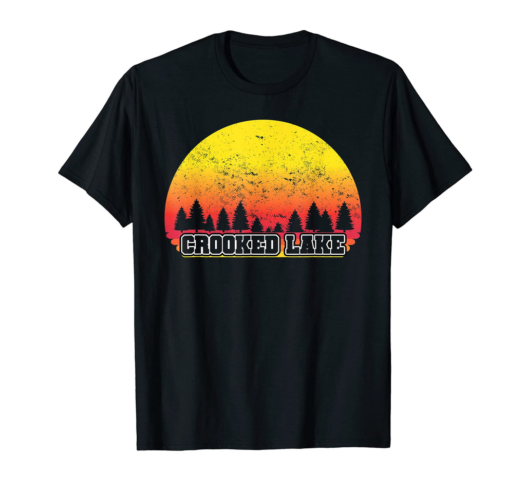 Crooked Lake Indiana Scenic Sunset T-Shirt - Novelty Apparel Unisex - T-Shirt, Sweatshirt, Hoodie