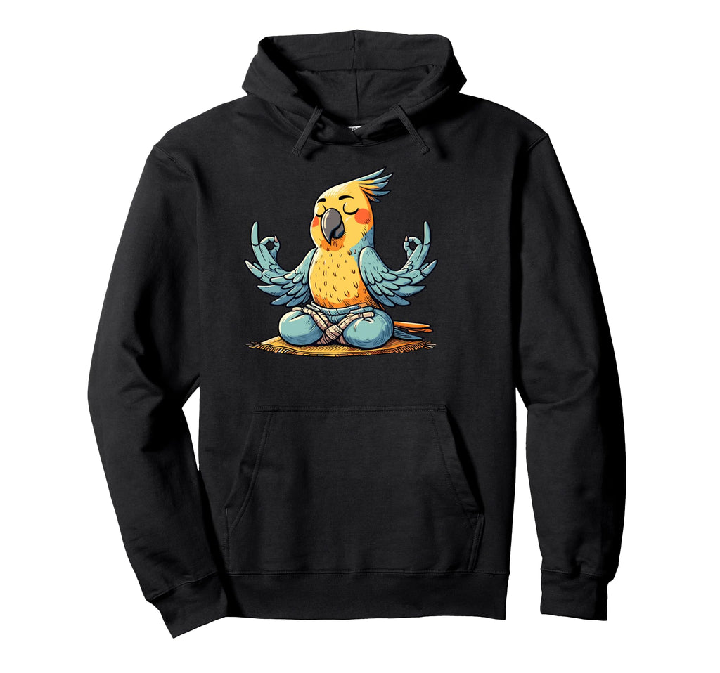 Meditation Parrot Yoga Pose Hoodie - Casual Everyday Wear Men Women - T-Shirt, Sweatshirt, Hoodie
