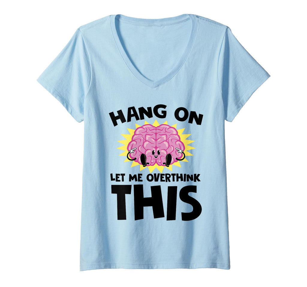 Womens Overthinking Brain Question T-Shirt - Custom Art Print for Adults - T-Shirt, Sweatshirt, Hoodie