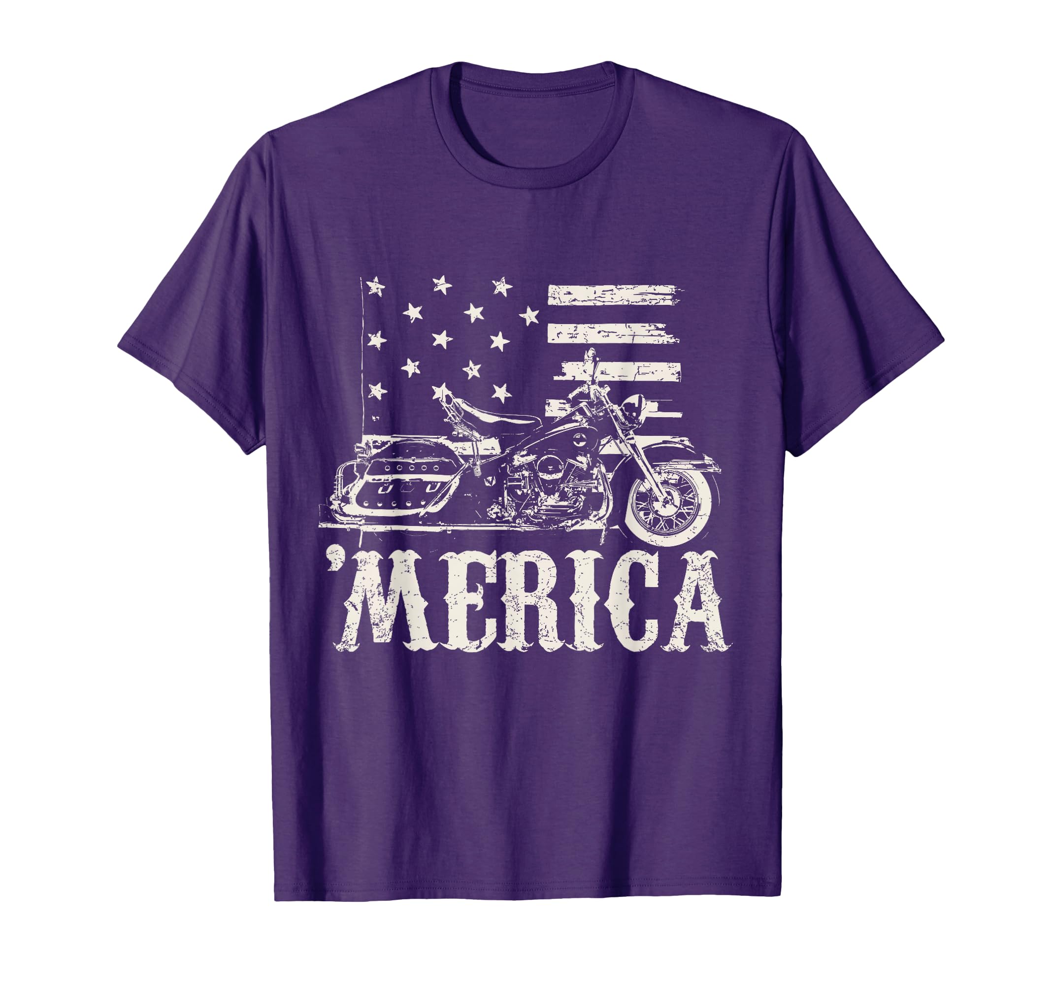 American Motorcycle Flag Merica Biker T-Shirt - Aesthetic Graphic Unisex - T-Shirt, Sweatshirt, Hoodie
