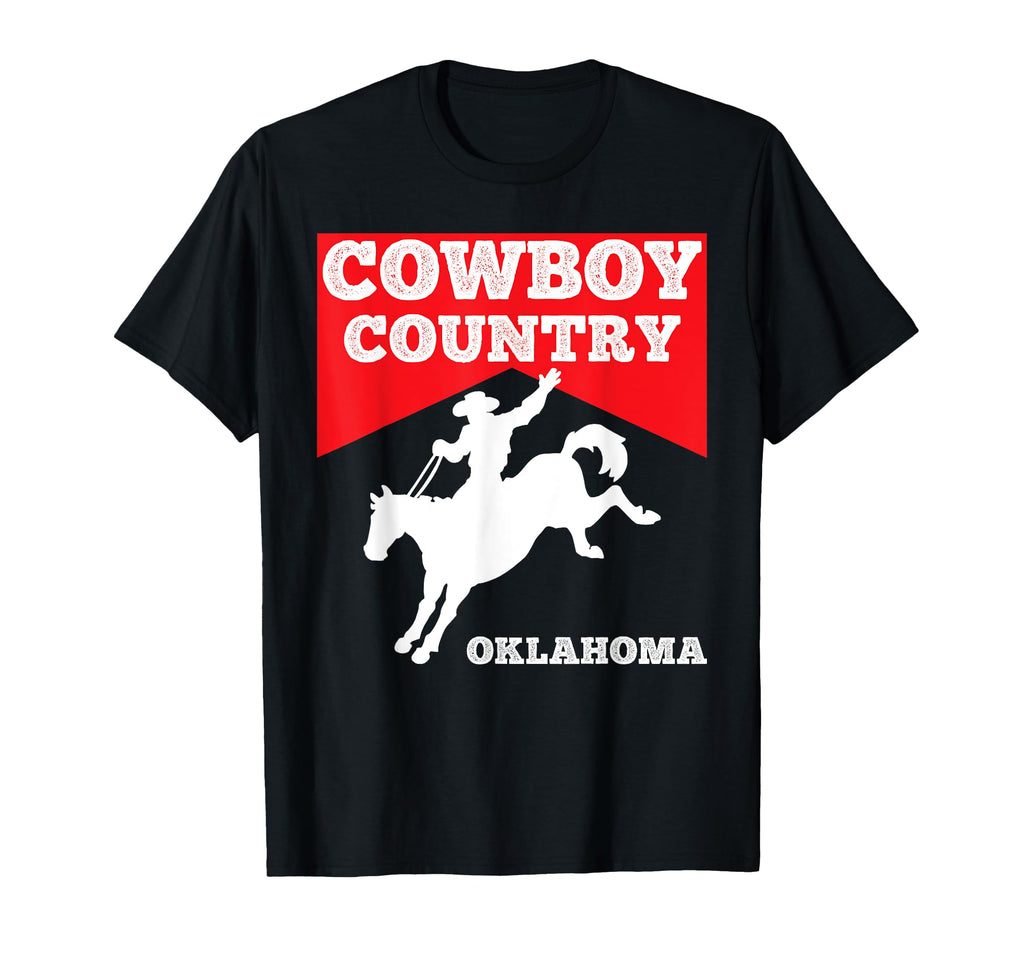 Mens Oklahoma Cowboy Country Horse T-Shirt - Graphic Print for Adults - T-Shirt, Sweatshirt, Hoodie