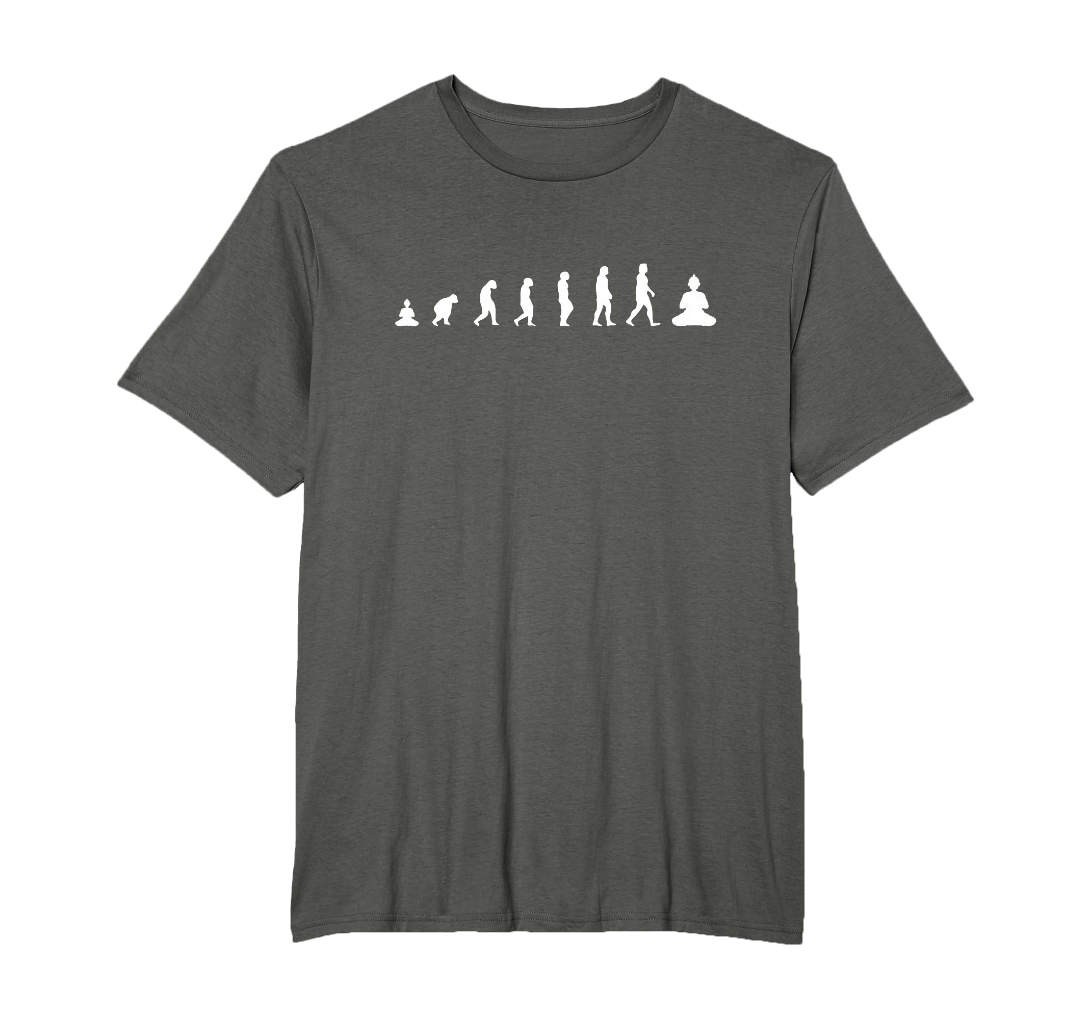 Zen Buddha Evolution Meditation T-Shirt - Novelty Apparel Unisex - T-Shirt, Sweatshirt, Hoodie