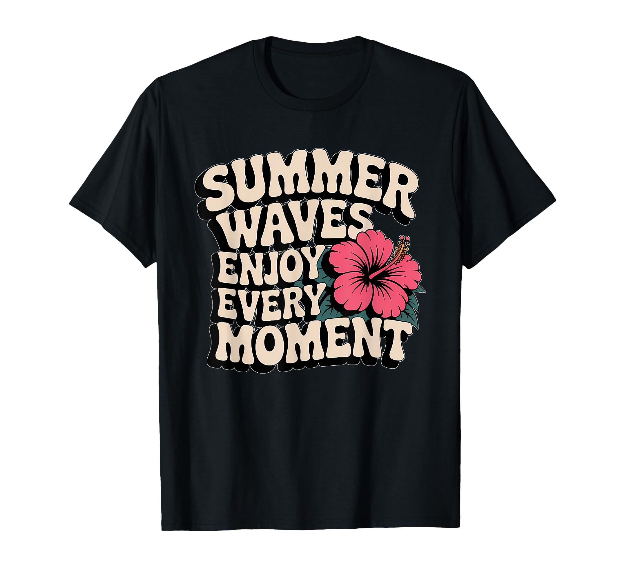 Summer Waves Typography Summer Vibes T-Shirt - Fun Novelty Design Men Women - T-Shirt, Sweatshirt, Hoodie