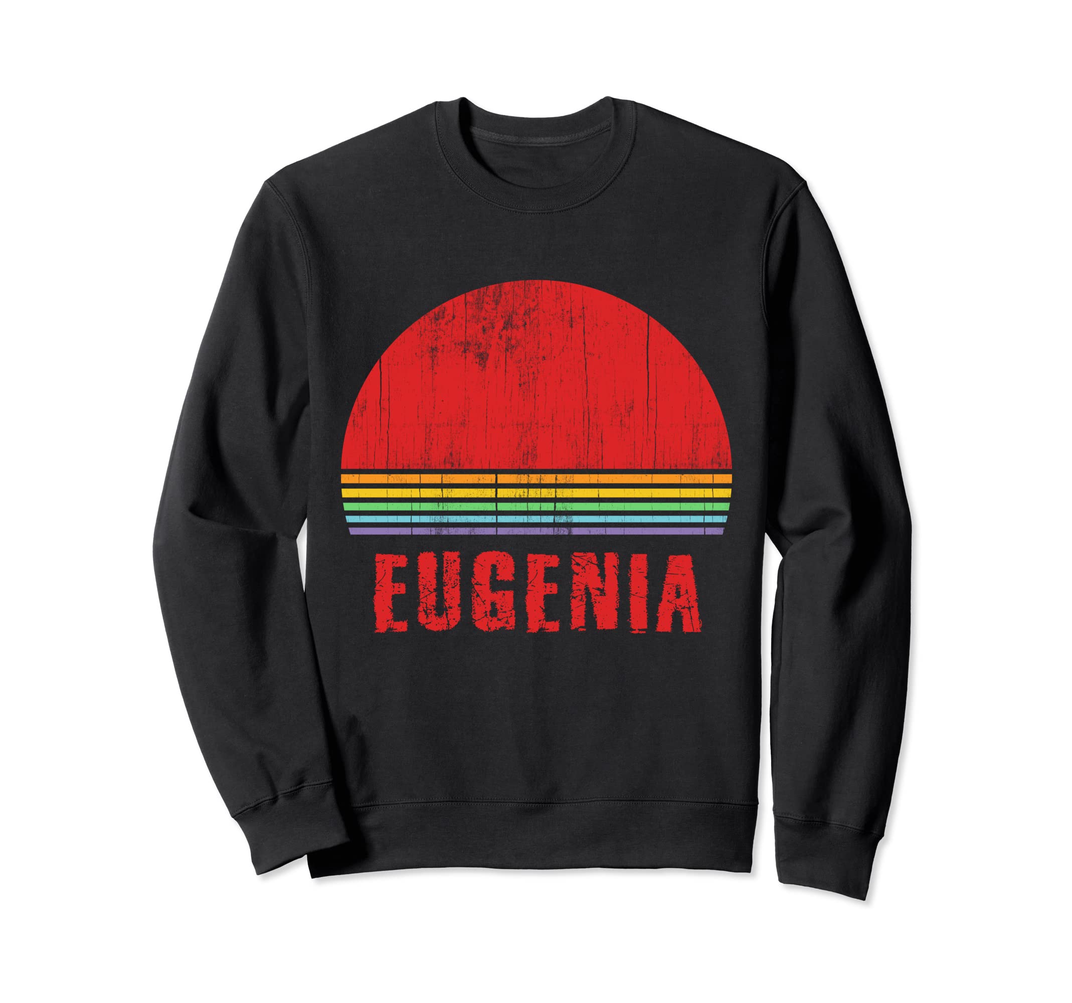 Eugenia Custom Name 7 Letters Sunset Sweatshirt - Graphic Print for Adults - T-Shirt, Sweatshirt, Hoodie
