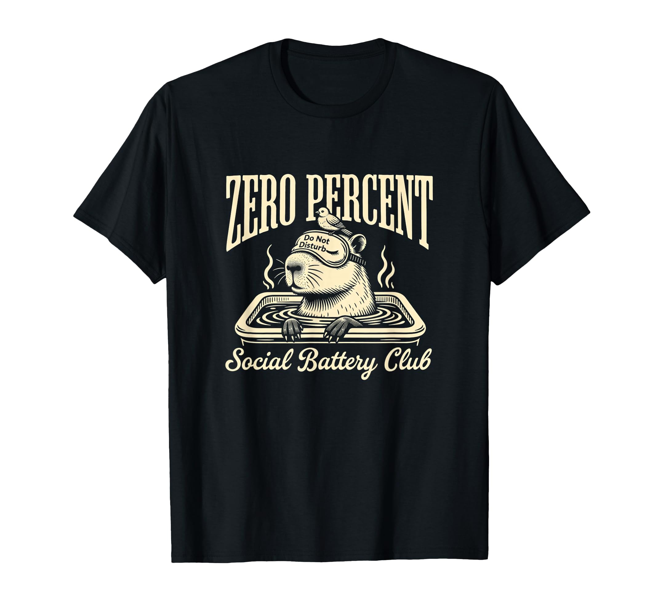 Zero Percent Social Battery Club T-Shirt - Unique Graphic Men Women - T-Shirt, Sweatshirt, Hoodie