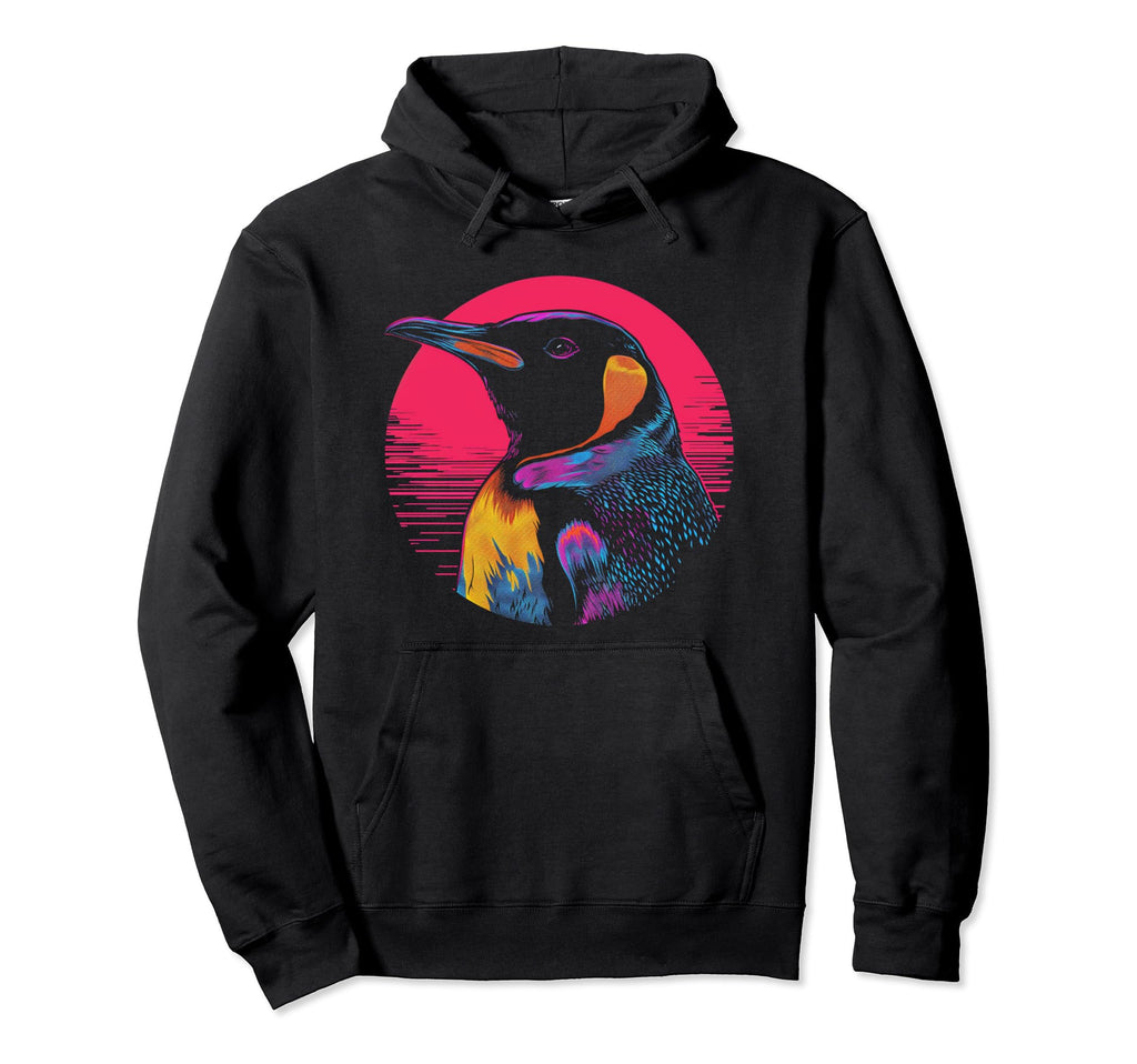 Penguin Vaporwave Aesthetic Hoodie - Casual Everyday Wear Men Women - T-Shirt, Sweatshirt, Hoodie