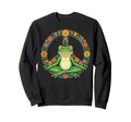 Funny Frog Yoga Lotus Pose Sweatshirt - Aesthetic Graphic Unisex - T-Shirt, Sweatshirt, Hoodie