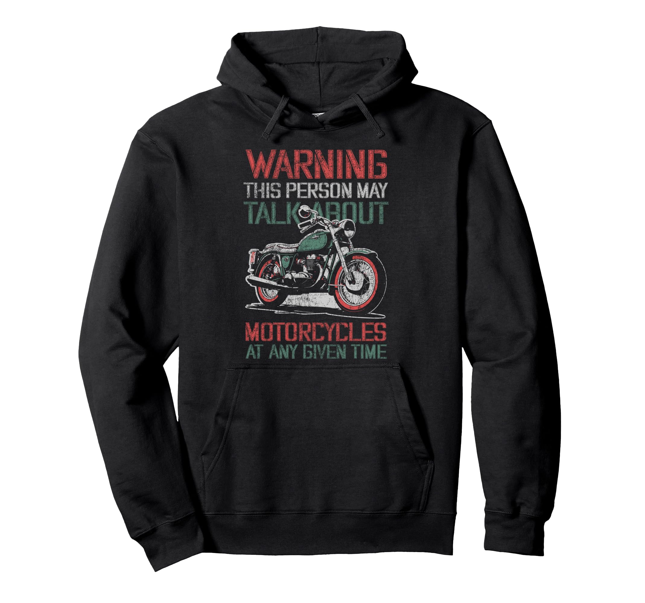Motorcycle Biker Warning This Person Hoodie - Custom Art Print Men Women - T-Shirt, Sweatshirt, Hoodie