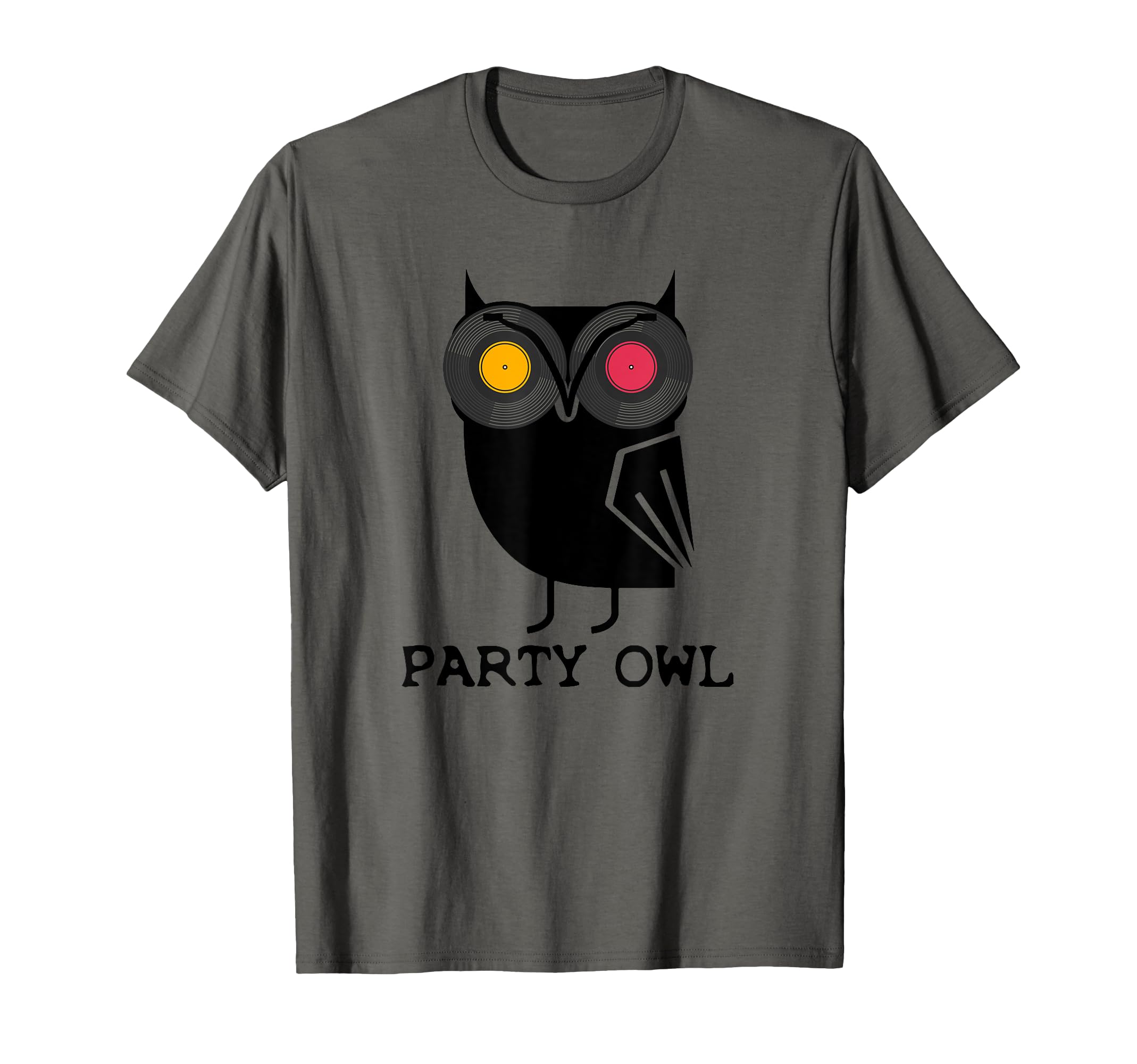 Vinyl Record Player Dj Party Owl T-Shirt - Fun Novelty Design Men Women - T-Shirt, Sweatshirt, Hoodie