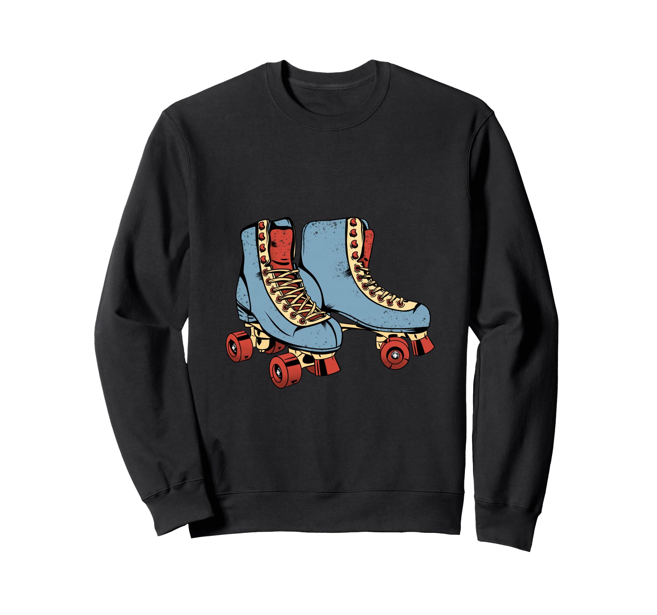 Blue Roller Skates Rollerblades Roller Sweatshirt - Trendy Graphic Unisex - T-Shirt, Sweatshirt, Hoodie