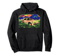 Mr2 Synthwave Landscape Glowing 80S Hoodie - Unique Graphic Men Women - T-Shirt, Sweatshirt, Hoodie