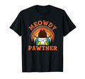 Meowdy Pawtner Funny Western Cowboy T-Shirt - Minimalist Print Men Women - T-Shirt, Sweatshirt, Hoodie