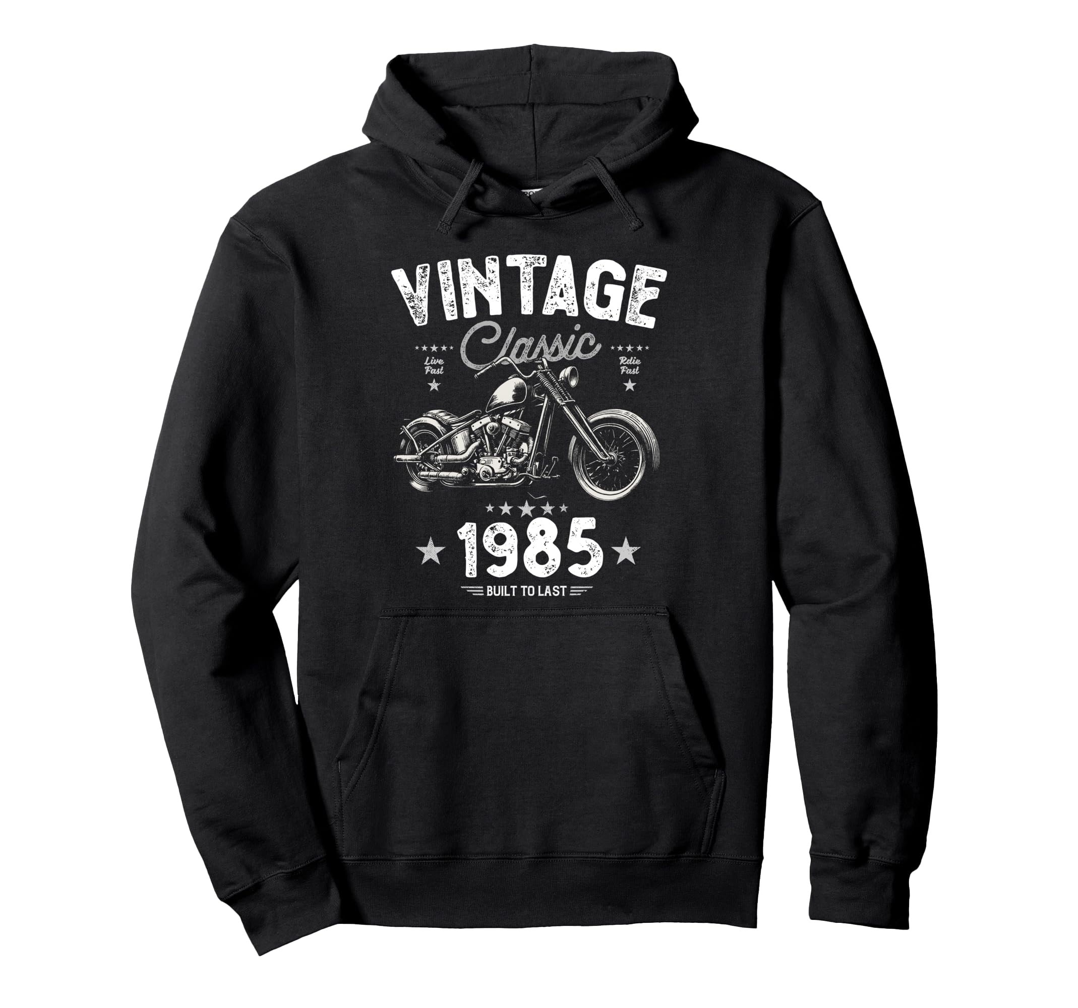 1985 40Th Birthday Chopper Motorbike Hoodie - Minimalist Print Unisex - T-Shirt, Sweatshirt, Hoodie