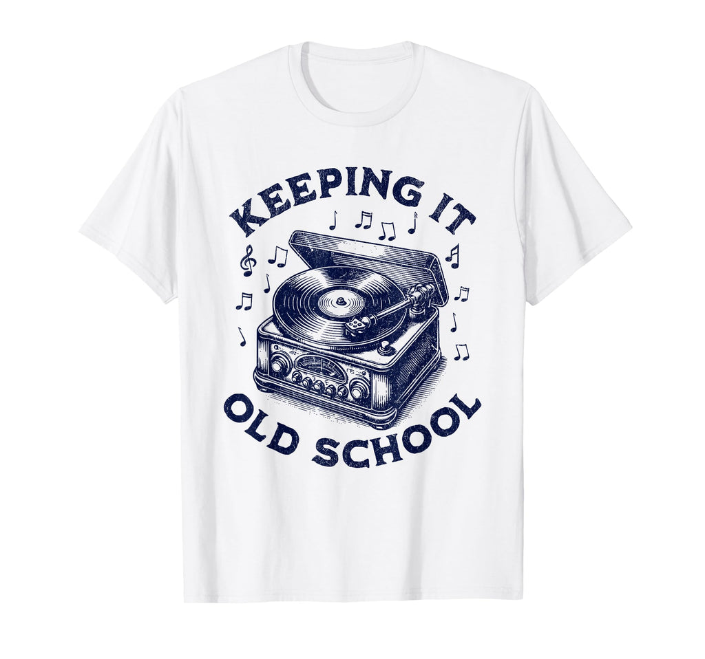 Old School Vinyl Records Player Gen X T-Shirt - Novelty Apparel for Adults - T-Shirt, Sweatshirt, Hoodie