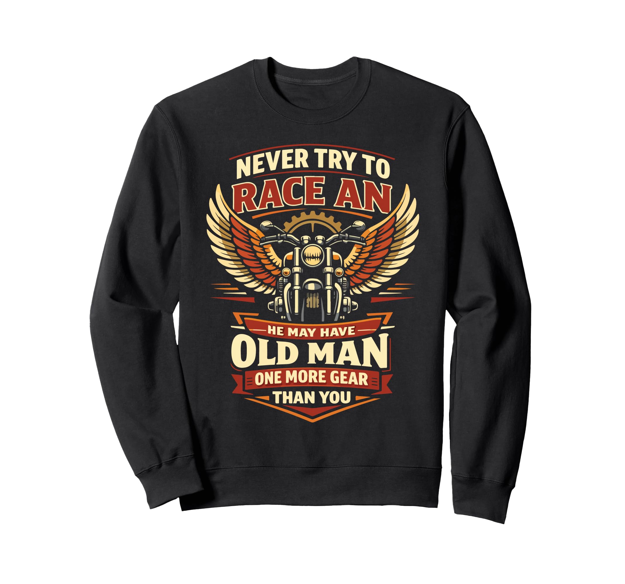 Motorcycle Biker Grandpa Retired Sweatshirt - Streetwear Style for Adults - T-Shirt, Sweatshirt, Hoodie
