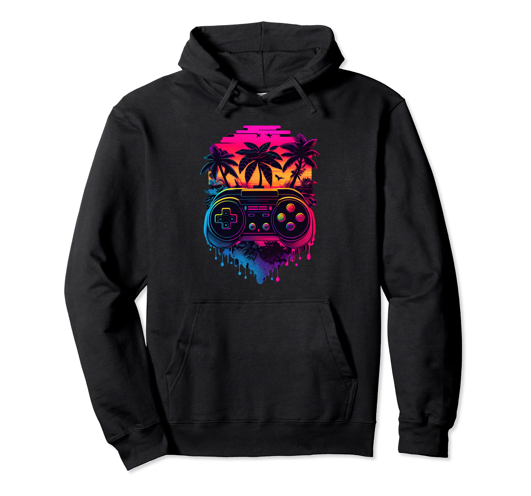 Synthwave Retrowave Video Game Hoodie - Casual Everyday Wear Unisex - T-Shirt, Sweatshirt, Hoodie