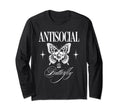 Antisocial Butterfly Funny T-Shirt - Minimalist Print Unisex - T-Shirt, Sweatshirt, Hoodie