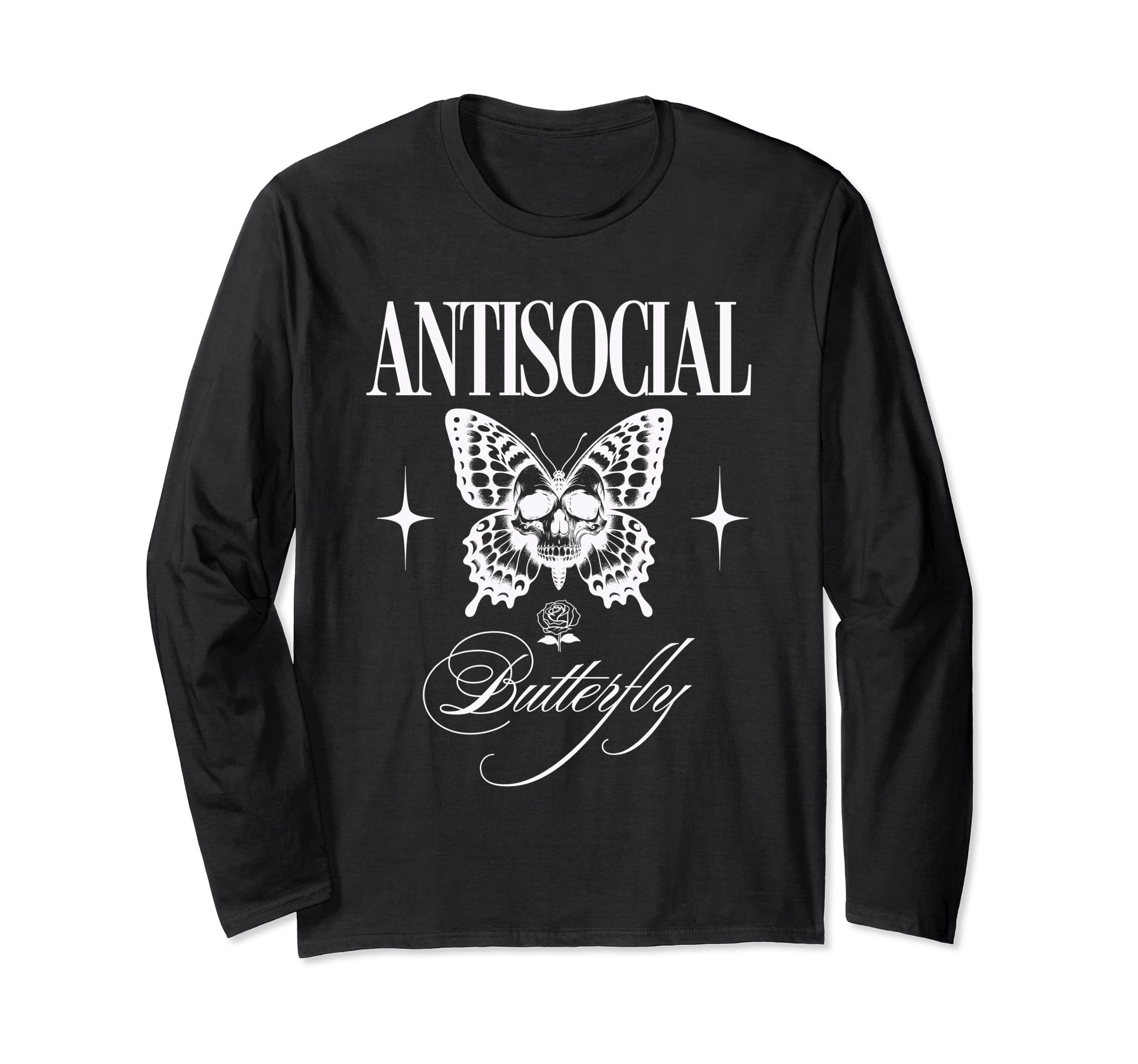 Antisocial Butterfly Funny T-Shirt - Minimalist Print Unisex - T-Shirt, Sweatshirt, Hoodie