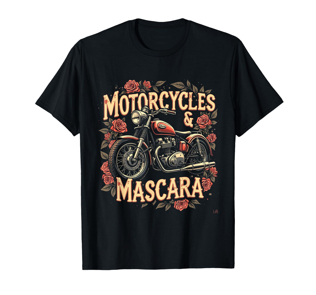 Motorcycles Mascara Motorcycle T-Shirt - Novelty Apparel Unisex - T-Shirt, Sweatshirt, Hoodie