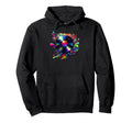 Splash Art Vinyl Disc Record Player Hoodie - Fun Novelty Design Men Women - T-Shirt, Sweatshirt, Hoodie