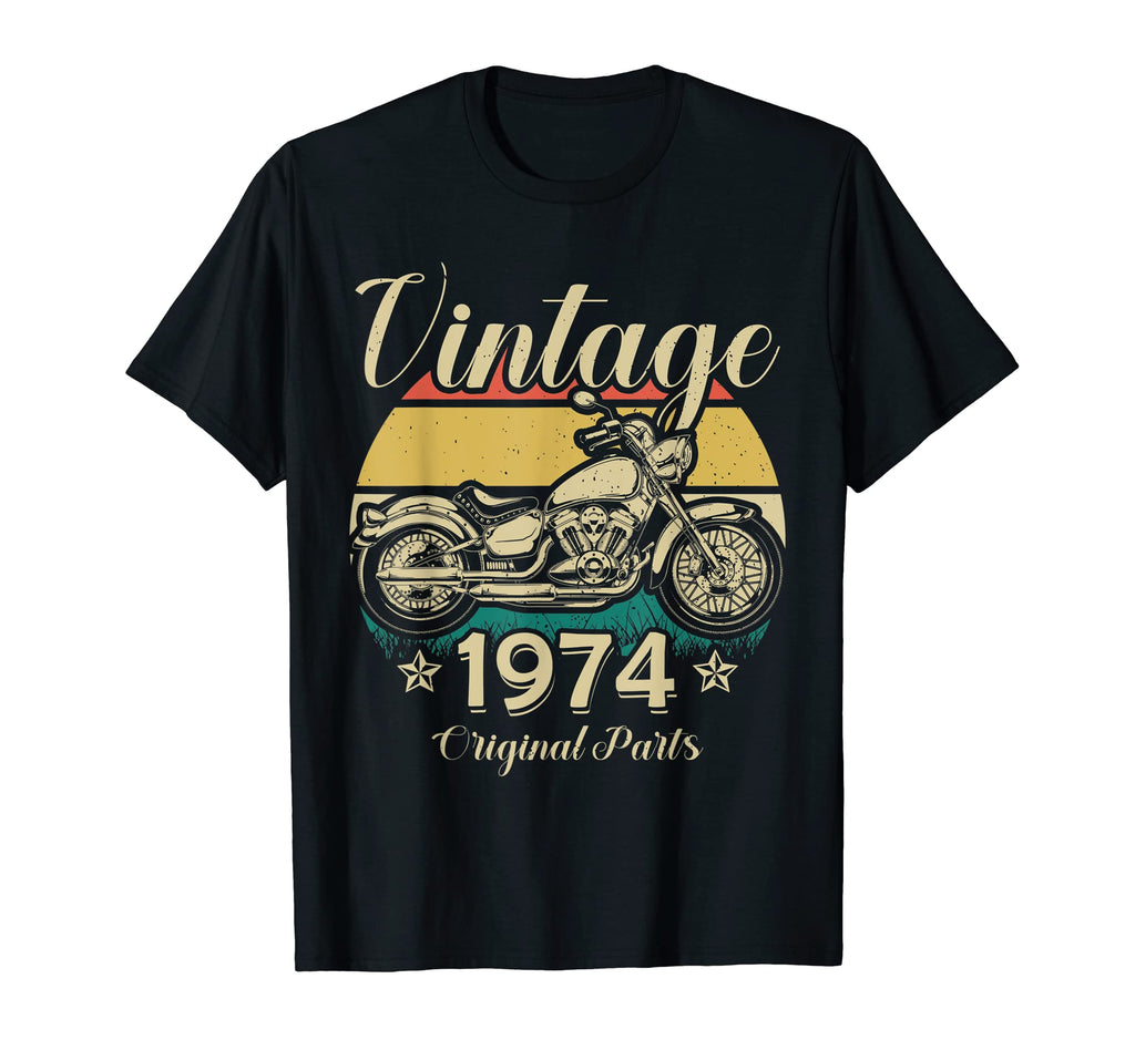 1974 Original Parts Motorcycle Rider T-Shirt - Custom Art Print Unisex - T-Shirt, Sweatshirt, Hoodie