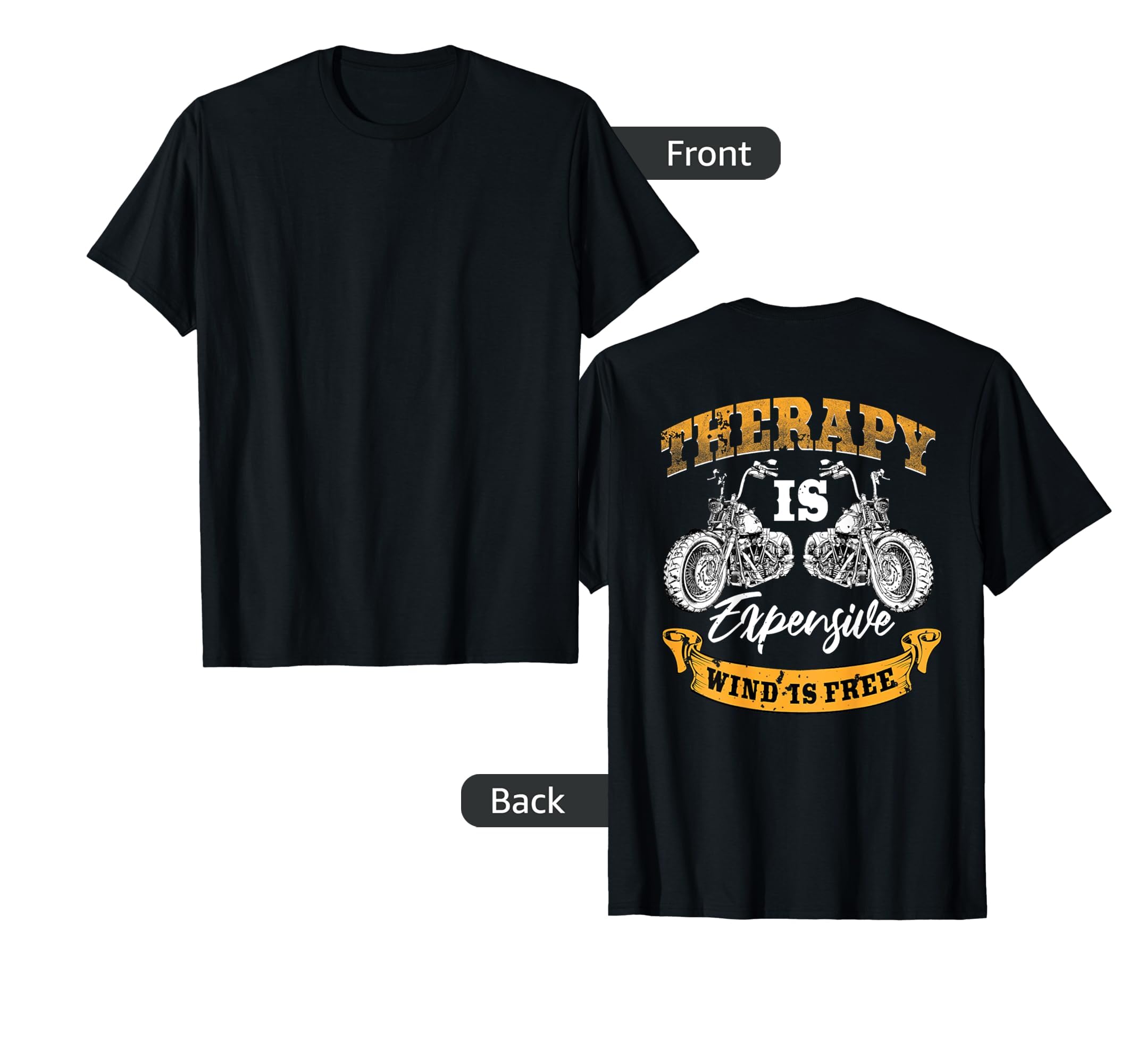 Biker Gear Motorcycle Gifts Image Back T-Shirt - Trendy Graphic for Adults - T-Shirt, Sweatshirt, Hoodie