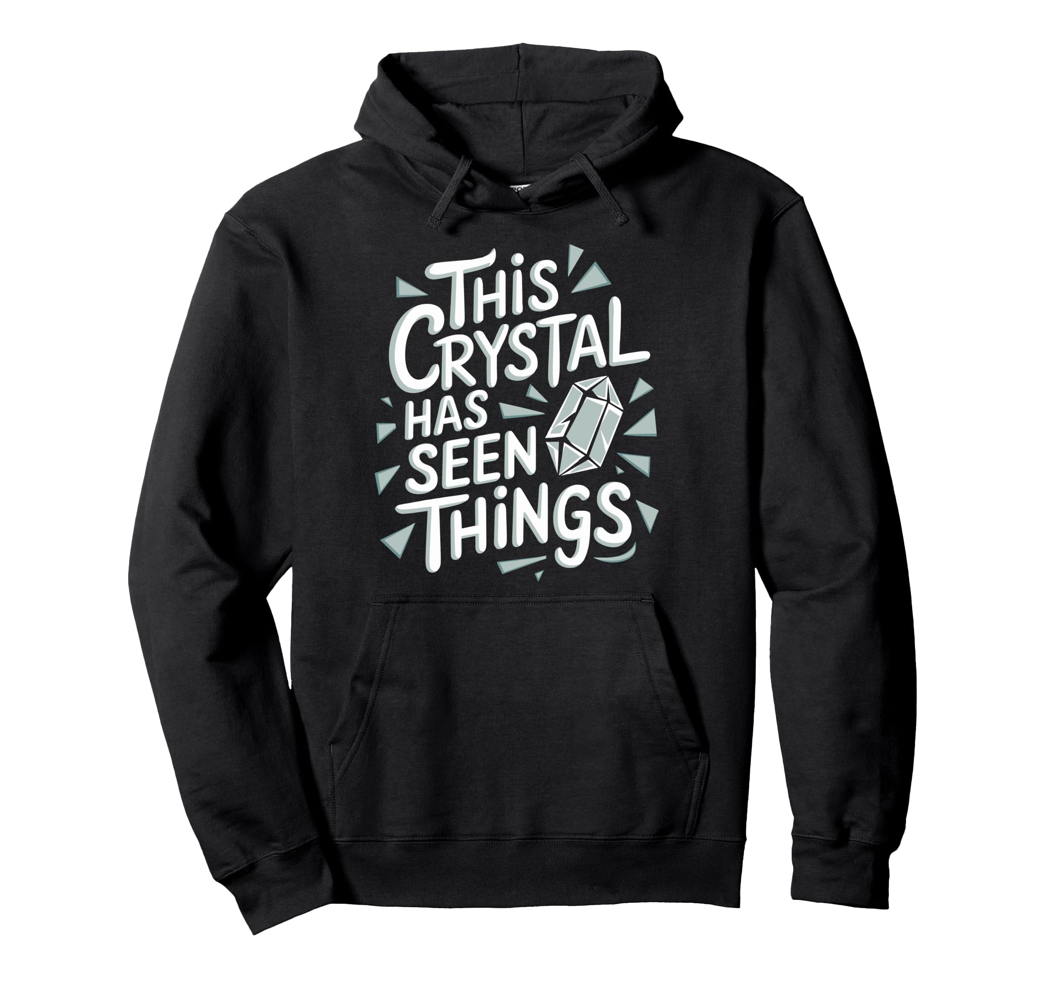 Healing Crystals Energy Stones Hoodie - Fun Novelty Design for Adults - T-Shirt, Sweatshirt, Hoodie