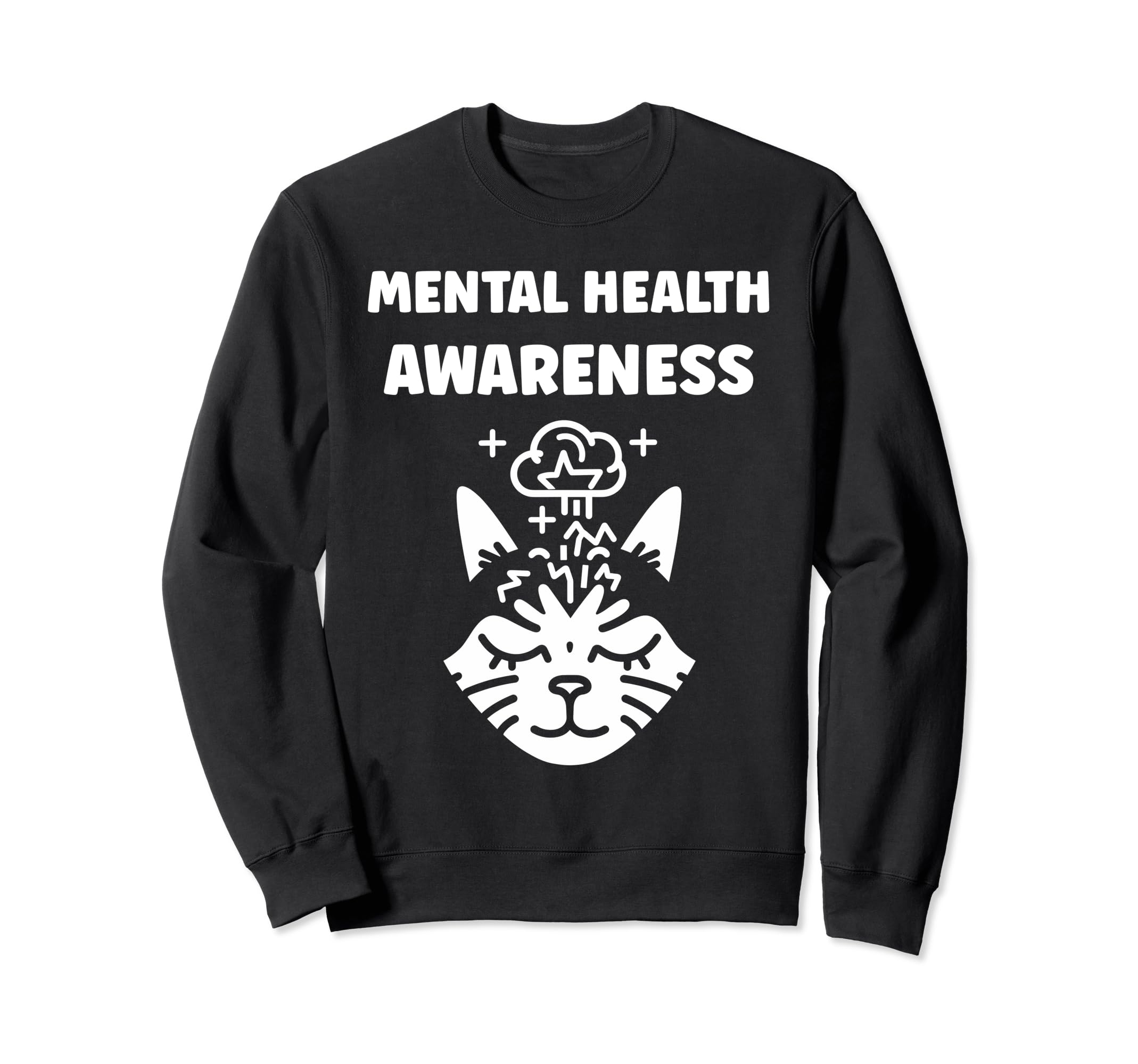 Cat Brain Illness Animal Mental Sweatshirt - Streetwear Style Men Women - T-Shirt, Sweatshirt, Hoodie