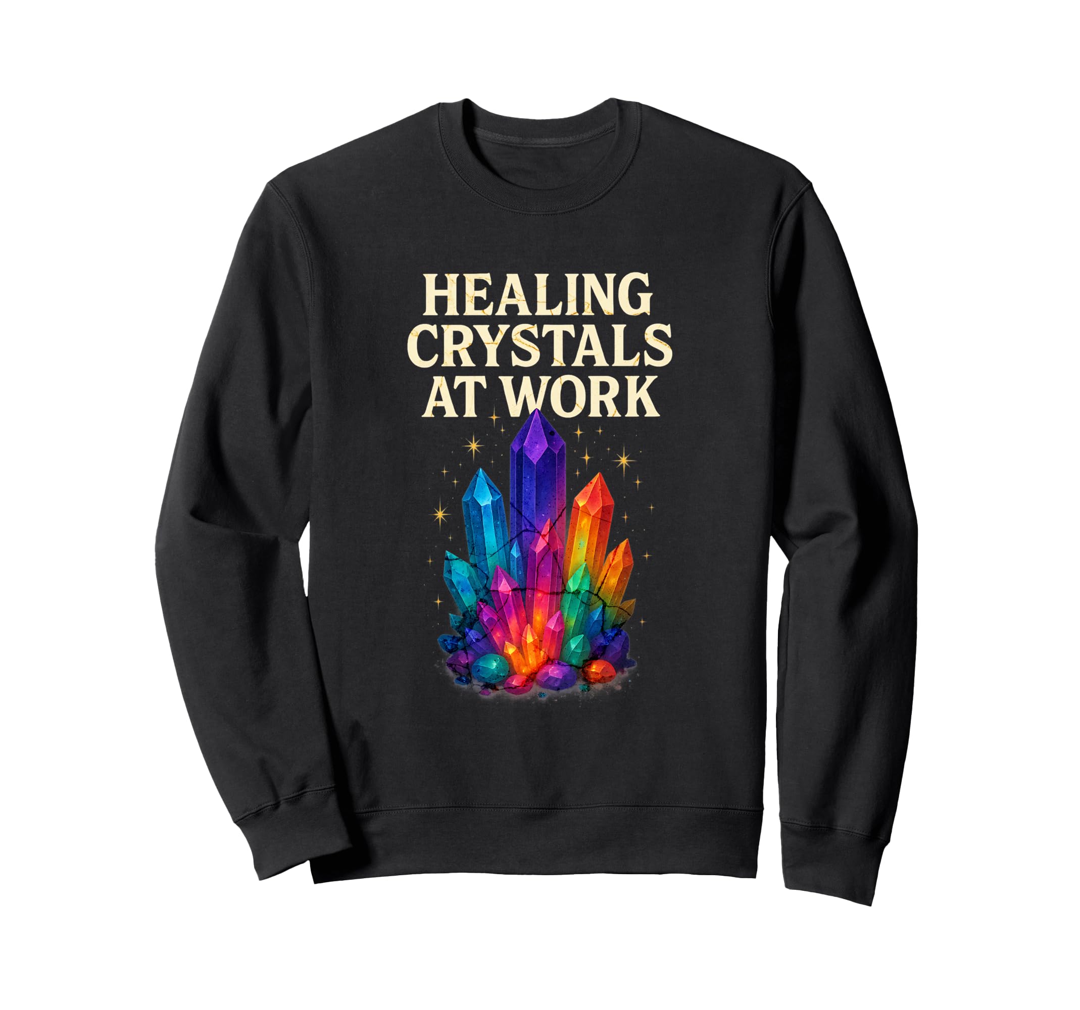 Healing Crystals Work Reiki Energy Sweatshirt - Minimalist Print Unisex - T-Shirt, Sweatshirt, Hoodie