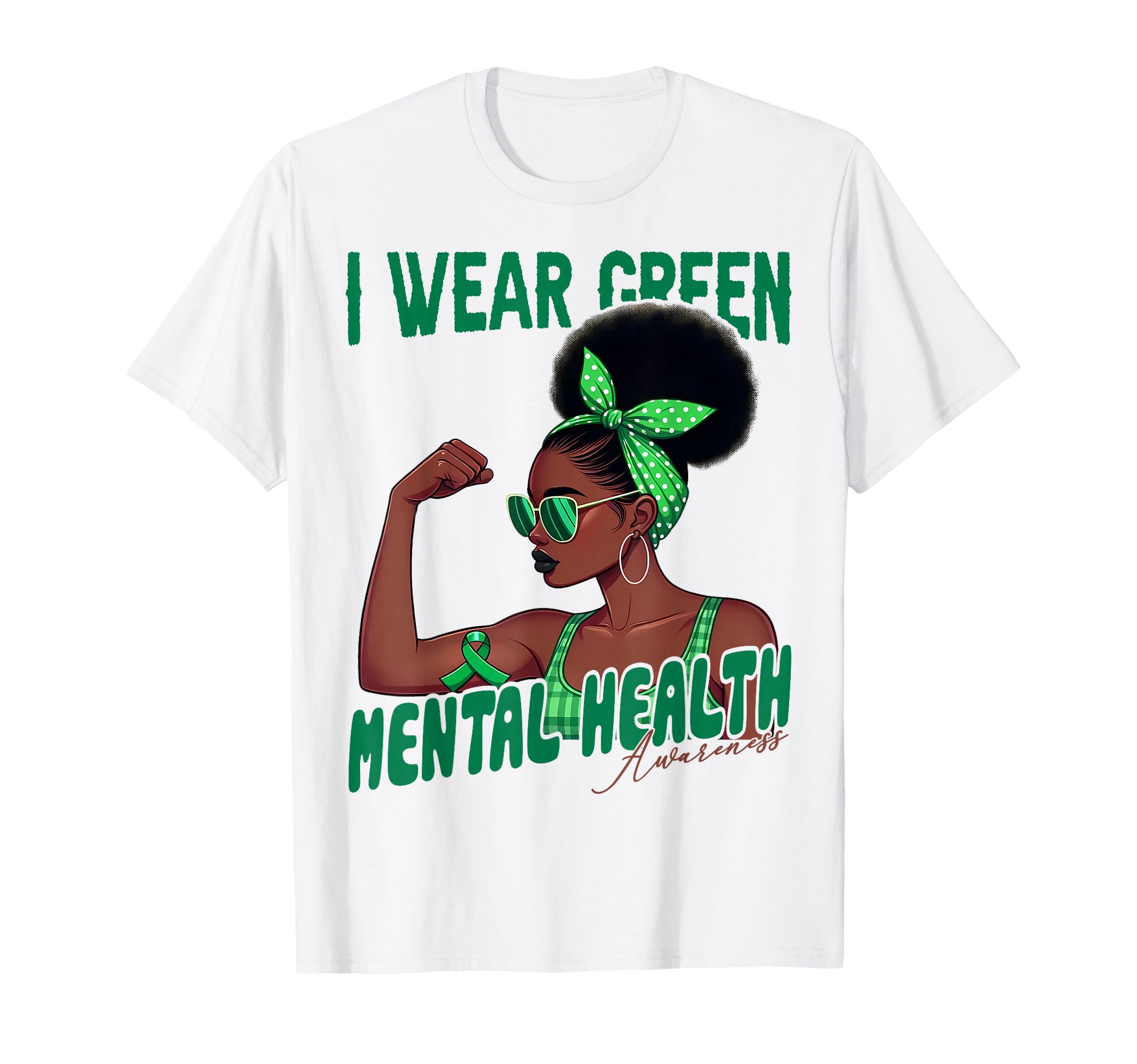 I Wear Green Mental Health Awareness T-Shirt - Minimalist Print Men Women - T-Shirt, Sweatshirt, Hoodie