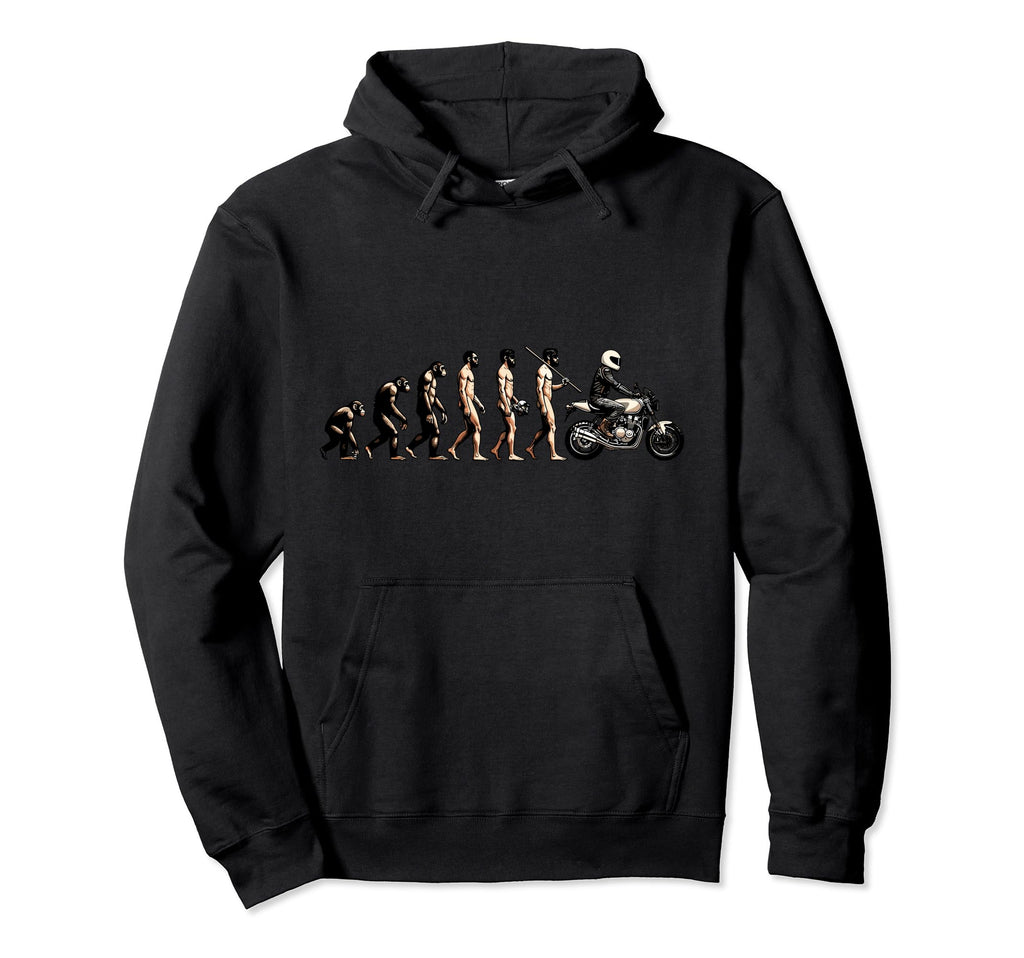 Motorcycle Evolution Sunset Biker Hoodie - Trendy Graphic for Adults - T-Shirt, Sweatshirt, Hoodie