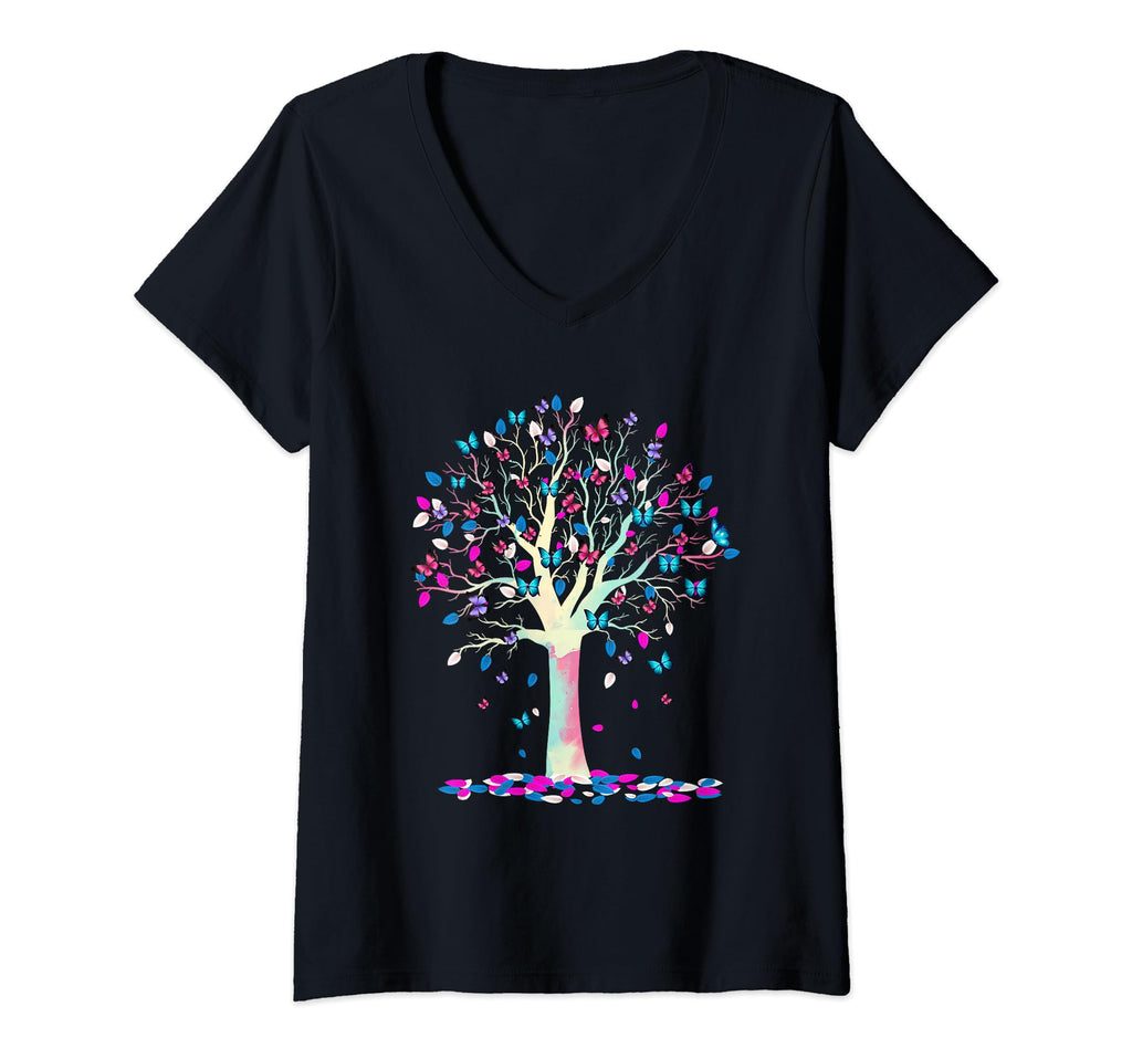 Womens Butterfly Tree Beautiful T-Shirt - Fun Novelty Design Men Women - T-Shirt, Sweatshirt, Hoodie