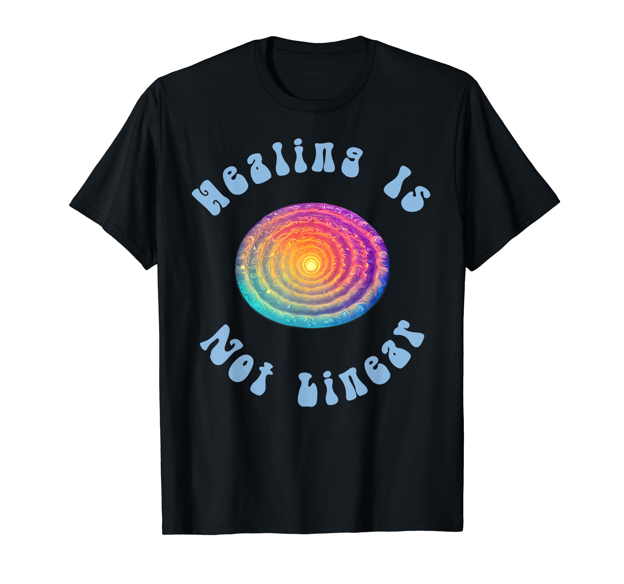 Healing Is Not Linear Mental Health T-Shirt - Novelty Apparel for Adults - T-Shirt, Sweatshirt, Hoodie