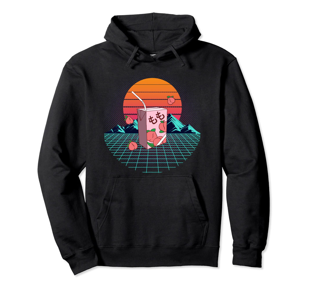 Vaporwave 90S Japanese Aesthetic Peach Hoodie - Trendy Graphic Men Women - T-Shirt, Sweatshirt, Hoodie