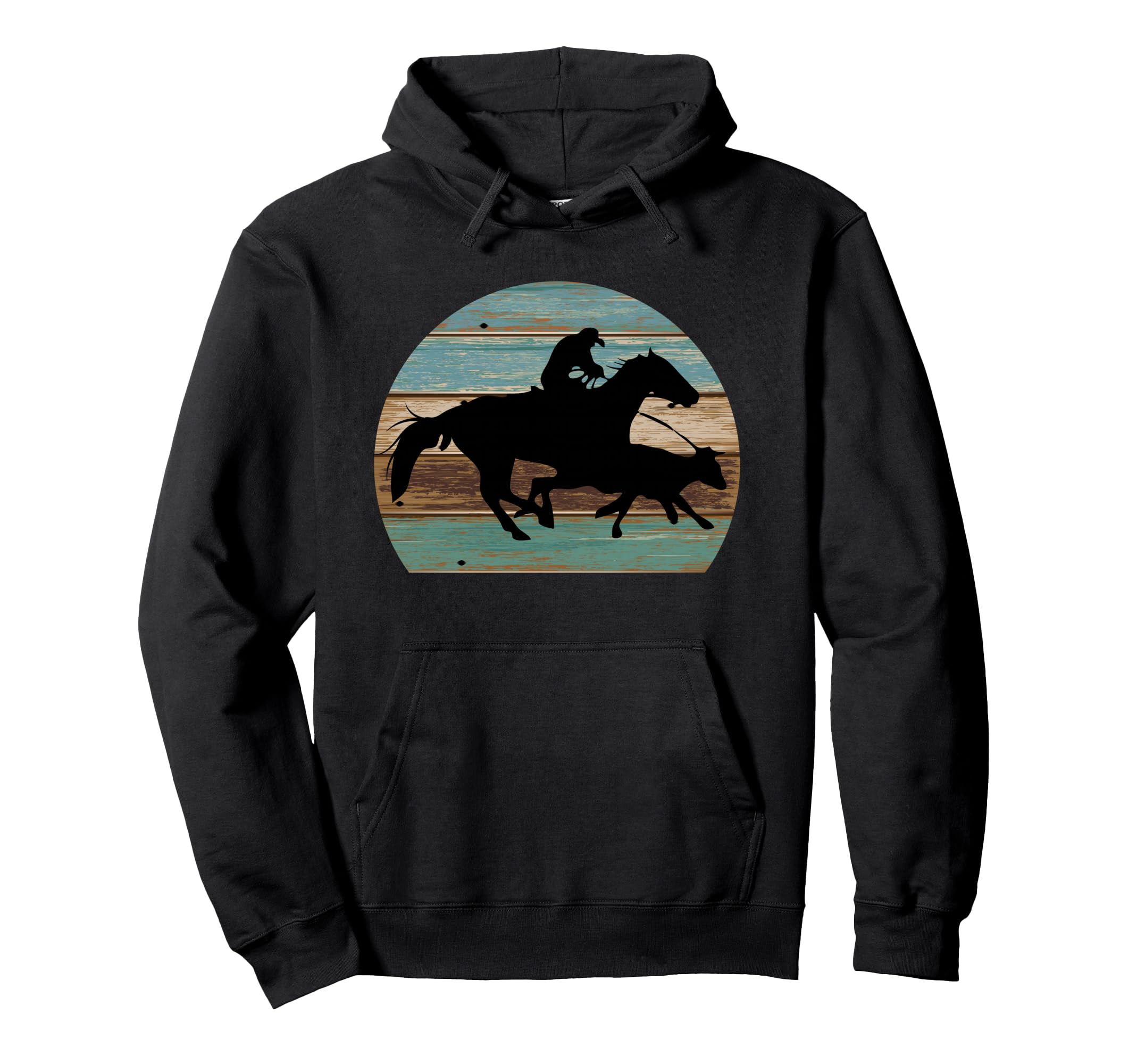 Western Cowhorse Calf Roping Hoodie - Aesthetic Graphic Unisex - T-Shirt, Sweatshirt, Hoodie