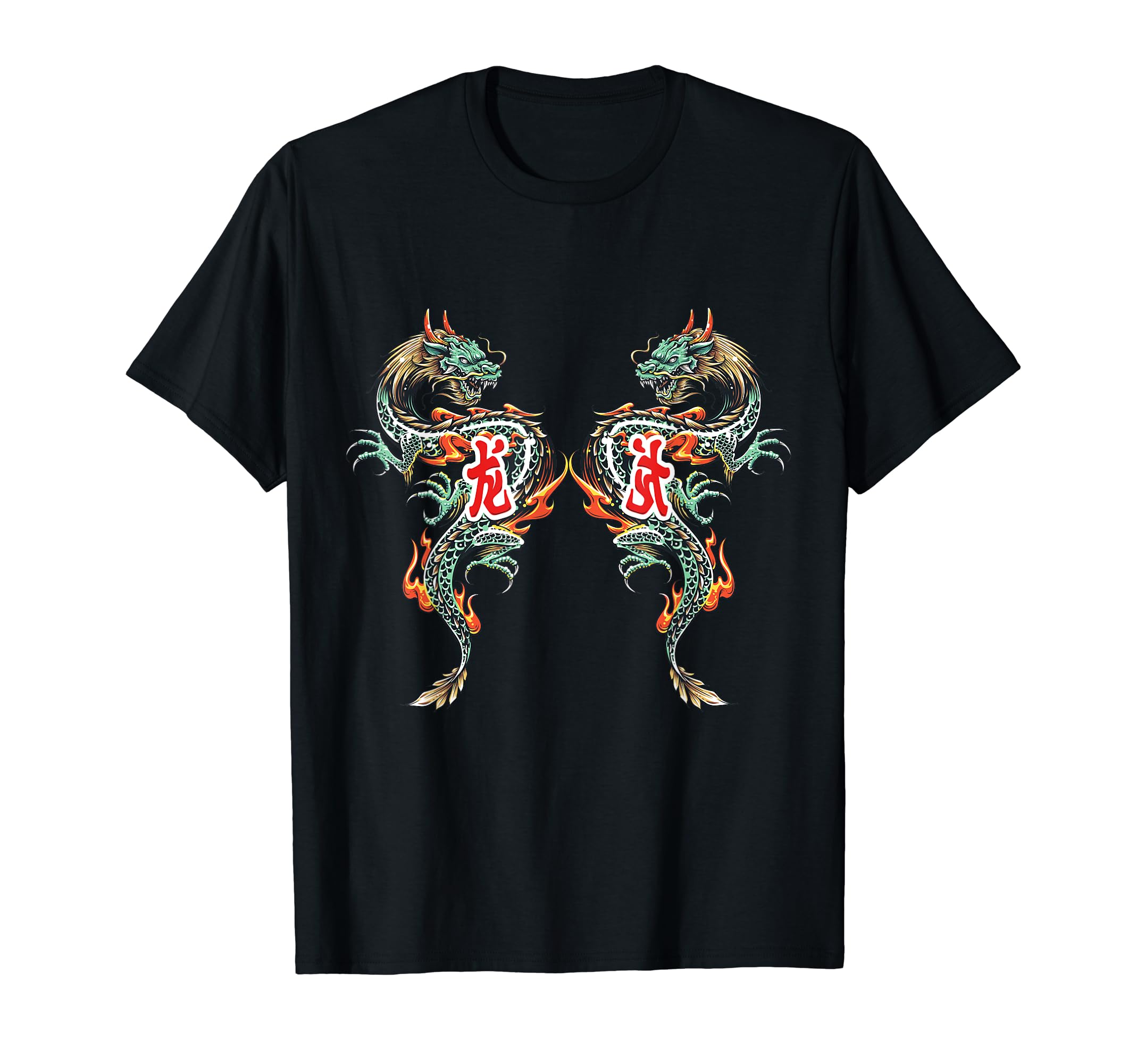Tokyo Dragon Asian Neon 80S T-Shirt - Fun Novelty Design for Adults - T-Shirt, Sweatshirt, Hoodie