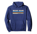 Stripe West Ham Hoodie - Aesthetic Graphic Men Women - T-Shirt, Sweatshirt, Hoodie