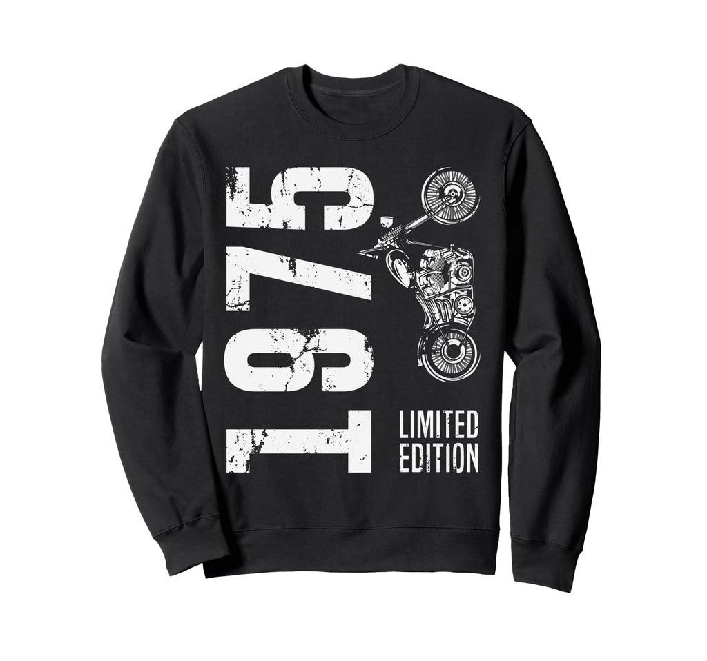Born 1975 Motorcycle 50Th Sweatshirt - Fun Novelty Design Men Women - T-Shirt, Sweatshirt, Hoodie
