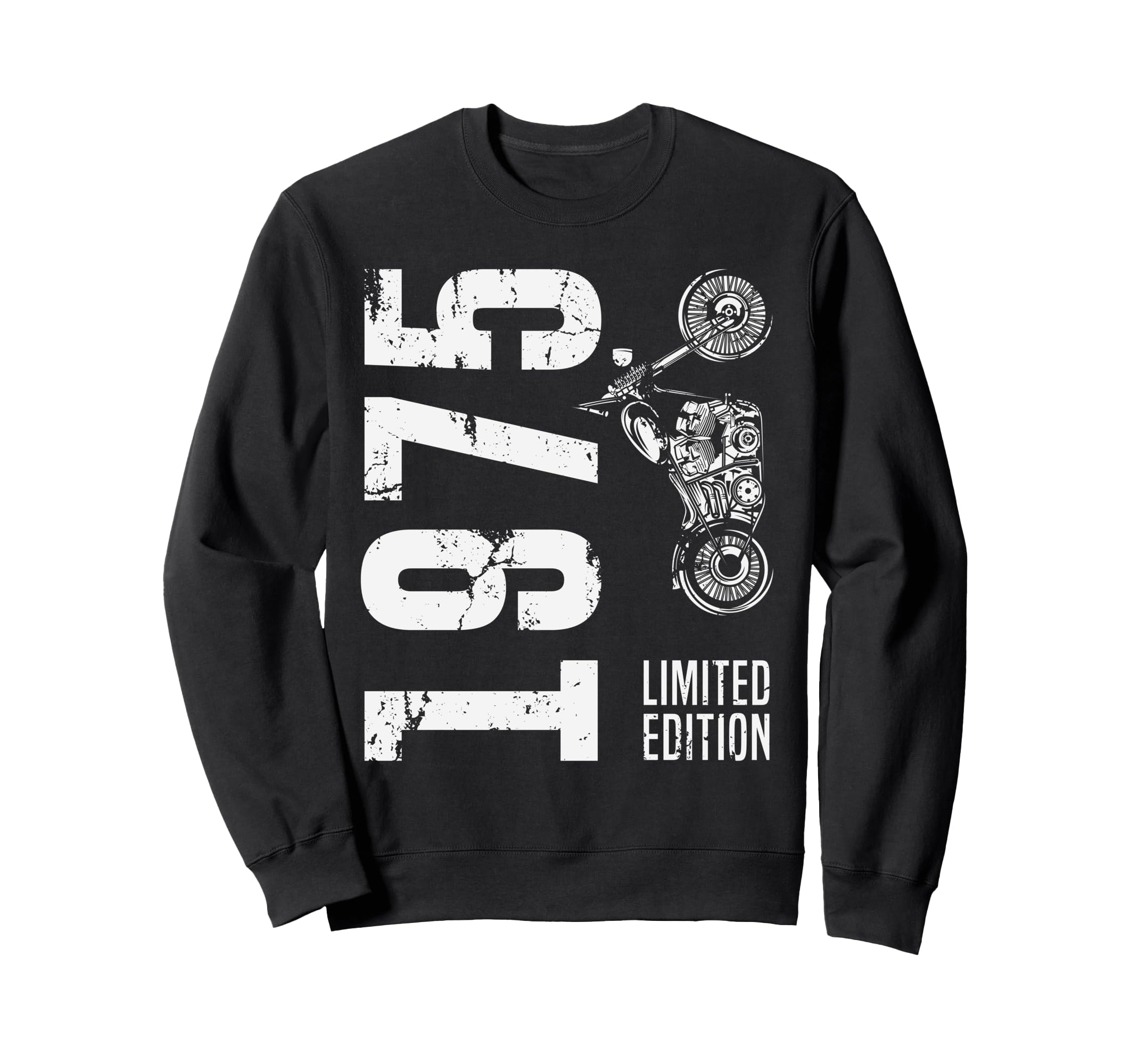 Born 1975 Motorcycle 50Th Sweatshirt - Fun Novelty Design Men Women - T-Shirt, Sweatshirt, Hoodie