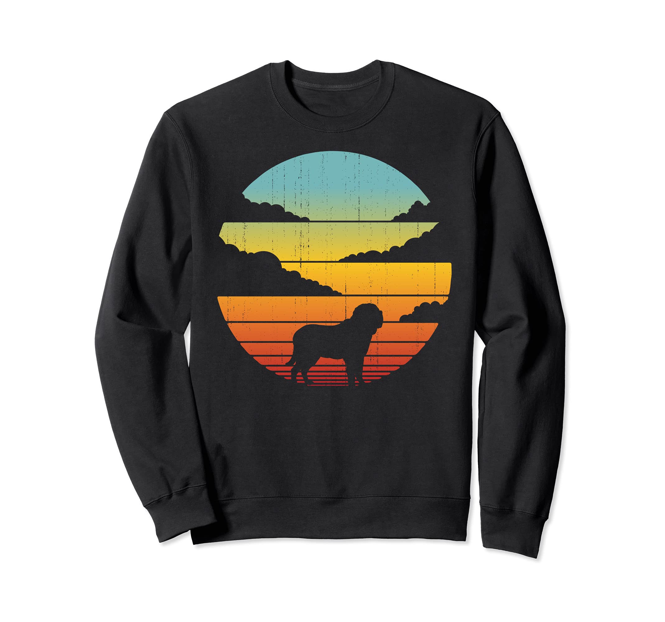 English Mastiff 60S 70S Sunset Dog Sweatshirt - Trendy Graphic Unisex - T-Shirt, Sweatshirt, Hoodie