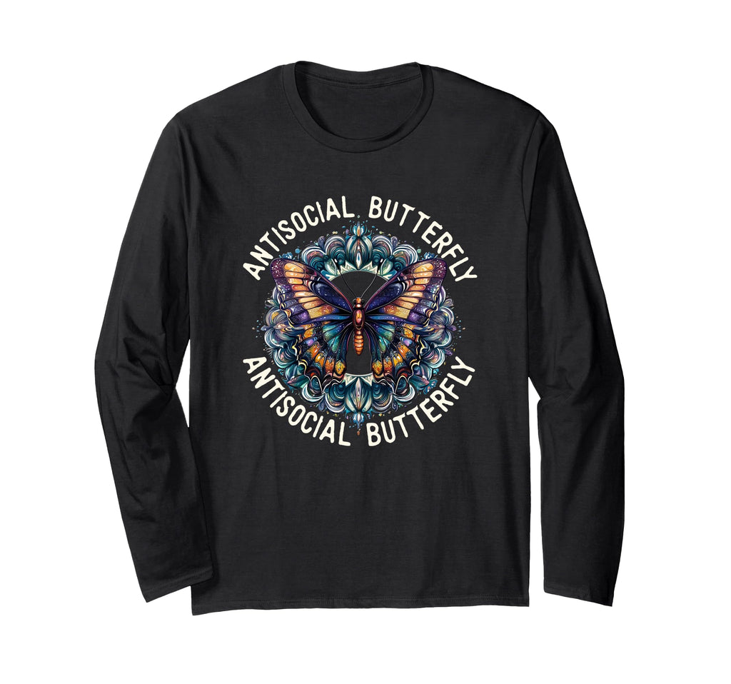 Antisocial Butterfly T-Shirt - Novelty Apparel for Adults - T-Shirt, Sweatshirt, Hoodie