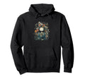 Tv Floral Surreal Nature Fusion Art Hoodie - Fun Novelty Design for Adults - T-Shirt, Sweatshirt, Hoodie