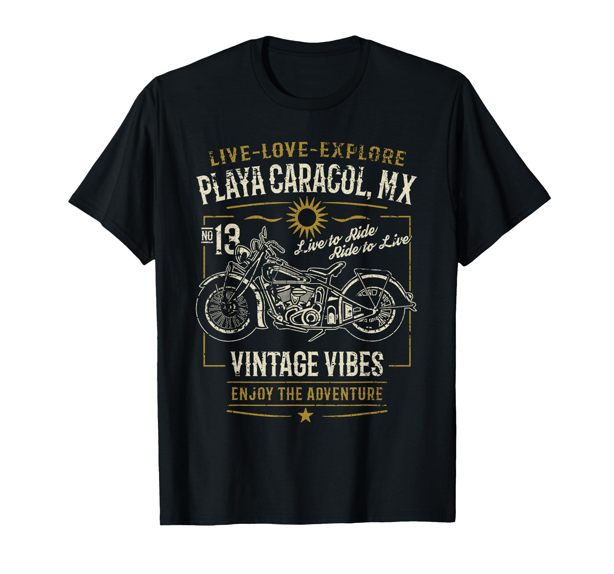 Playa Caracol Mx Mexico Distressed T-Shirt - Graphic Print Men Women - T-Shirt, Sweatshirt, Hoodie
