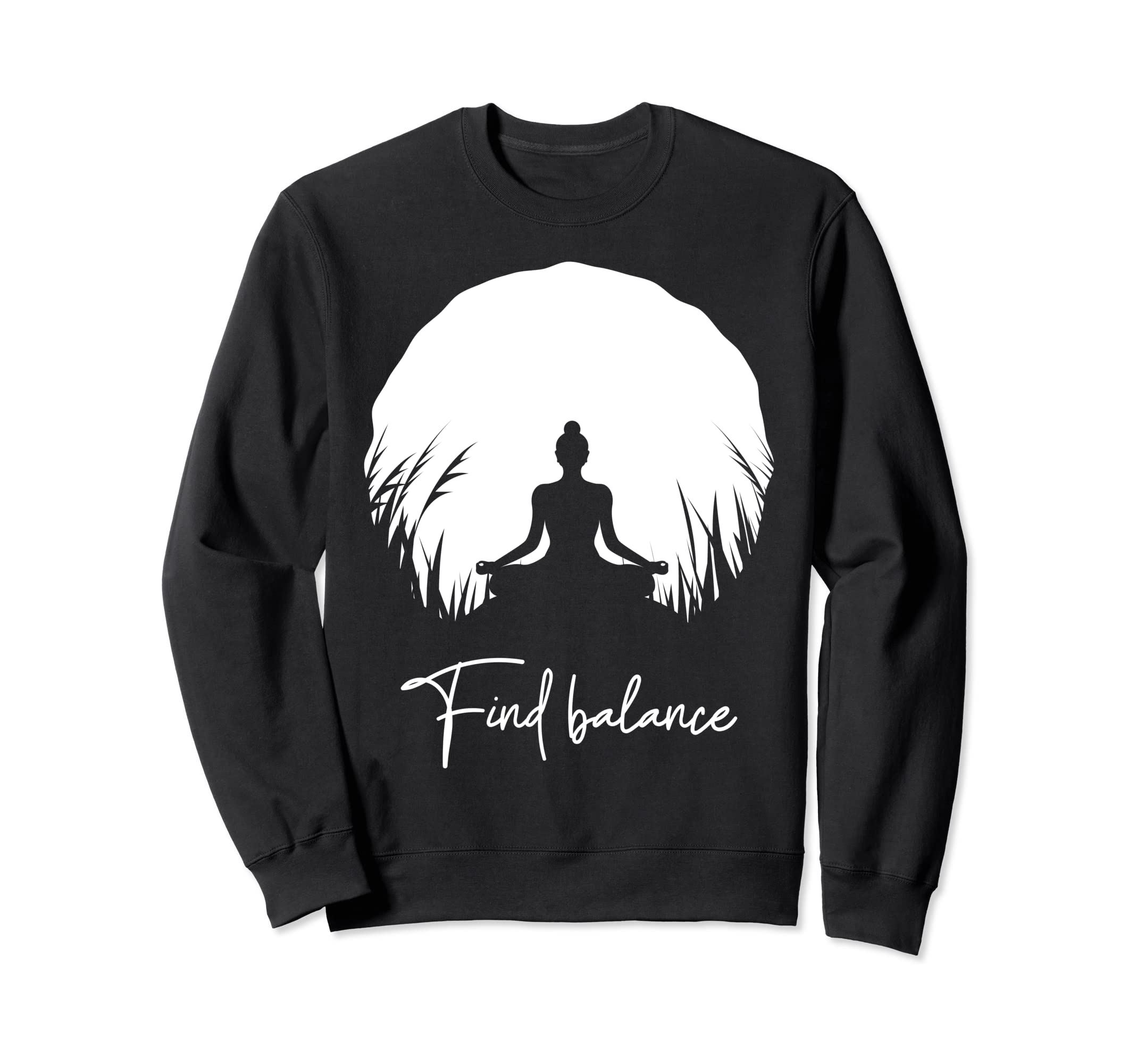 Find Balance Mindfulness Sweatshirt - Minimalist Print Men Women - T-Shirt, Sweatshirt, Hoodie